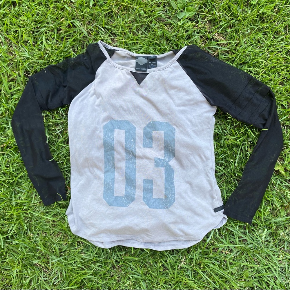 Harley Davidson Mesh Long Sleeve Top